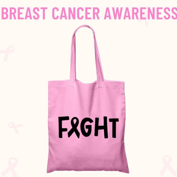Breast Cancer Awareness Tote Bags Add your name or choose from the others - Picture 5 of 5